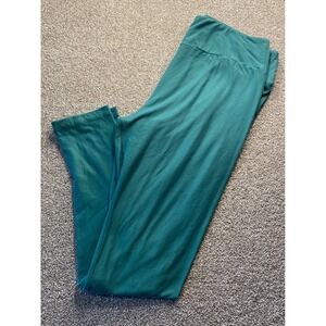 LuLaRoe Leggings Tall & Curvy TC Teal Green Solid Soft High Waist Plus Size